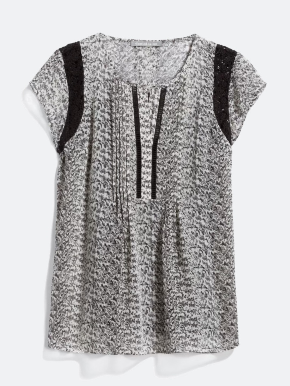 Daniel Rainn Frita Crochet Detail Blouse, Like New, Small Petite
